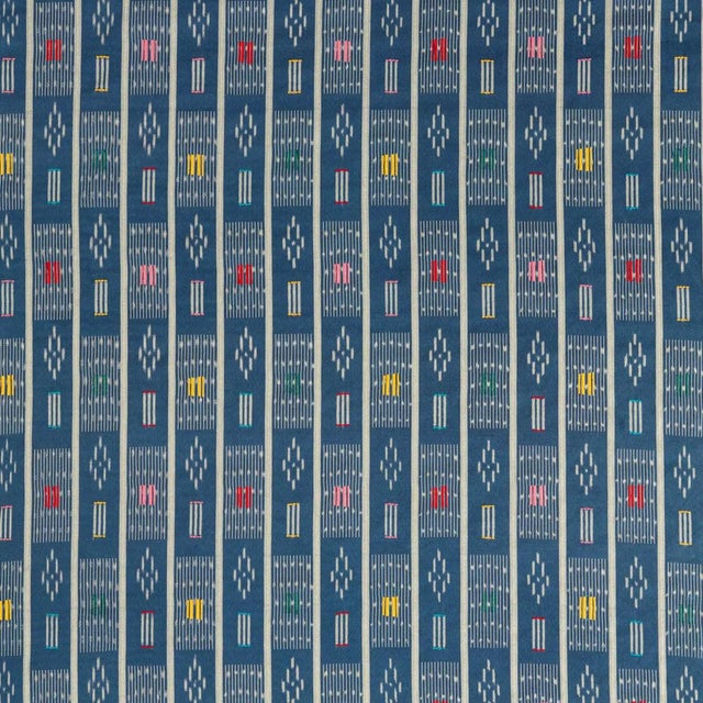 Safar is an exquisite new design inspired by an African baule cloth found in the archive. A complex design the ikat warp...