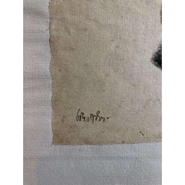 Modern William Gropper, Charcoal Drawing "Waiting" Pensive Woman Americana WPA Artist For Sale - Image 3 of 6