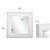 White Square Devon Mirror in White For Sale - Image 8 of 9