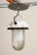 Metal Vintage Reeded Glass Pendant With White Enamel Cast Iron Top For Sale - Image 7 of 13