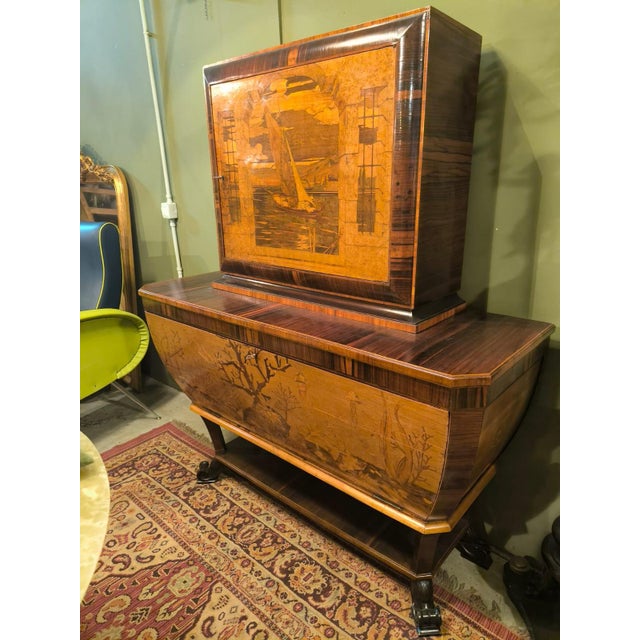 Hand-Inlaid Bar Cabinet by Cornelio Ferrandi, 1960s For Sale - Image 15 of 18