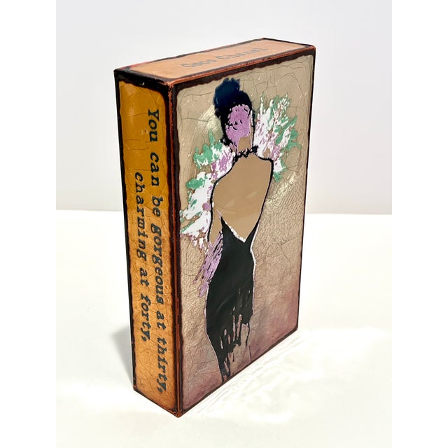 Houston Llew Spiritile Timeless #161 – Coco Chanel Quote – Glass Enamel on Copper Wall Art For Sale - Image 4 of 14