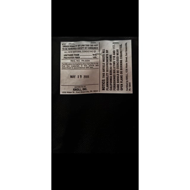 Mid-Century Modern Authentic Knoll Tufted Lounge Chair in Olive Green With Chrome Base For Sale - Image 3 of 4