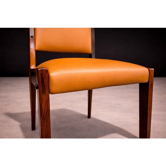 Mid-Century Modern Dining Chairs in Rosewood & Leather, Sergio Rodrigues for Bloch, 1960s - Lot 291-883 For Sale - Image 3 of 15
