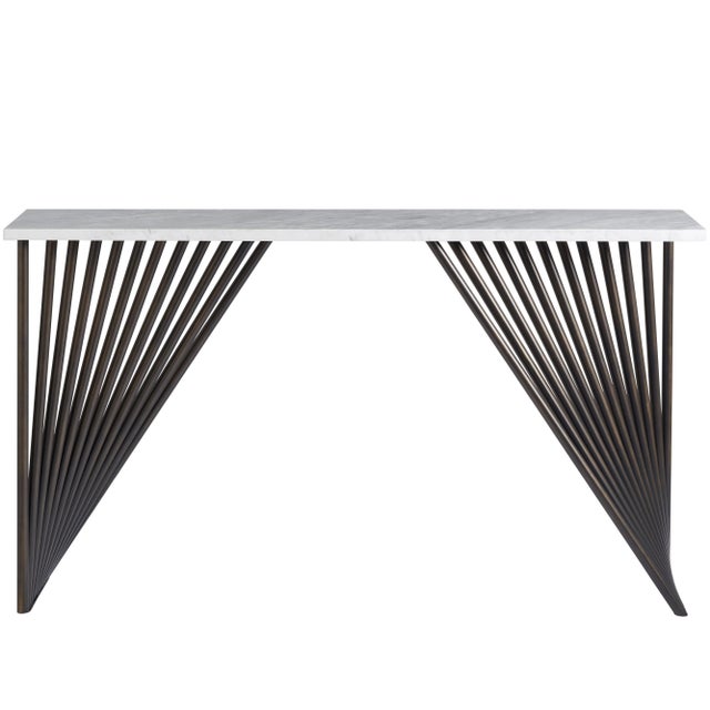 Contemporary Contemporary Kingsely Marcel Console Table, Bronze For Sale - Image 3 of 3