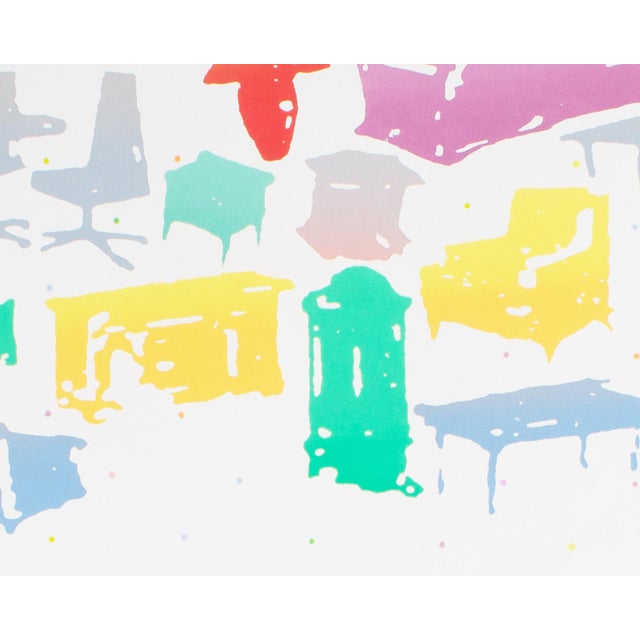 1980s 1982 “Furniture Dense Point” Serigraph Print by Roger Benedetti For Sale - Image 5 of 8