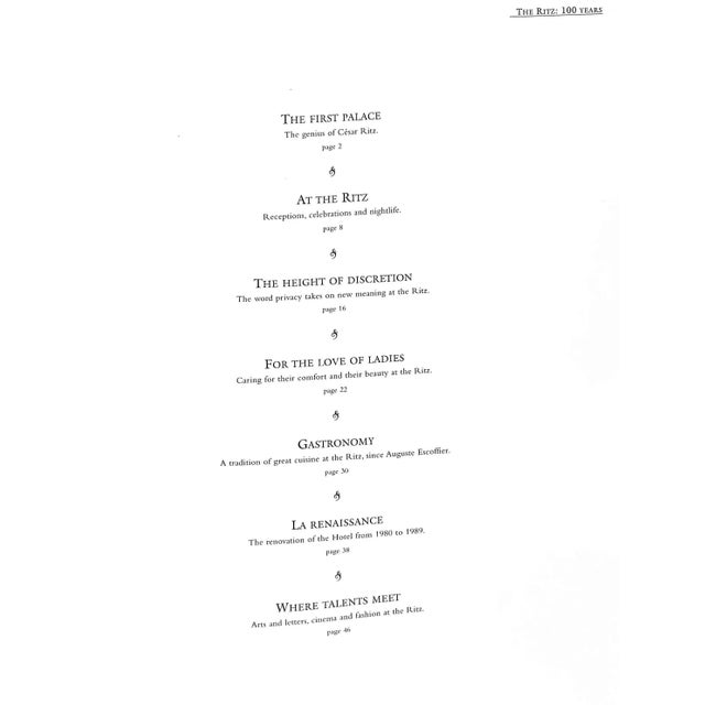 [50] pp. 1998 12 1/4" x 10" The Ritz Paris is a hotel in central Paris, overlooking the Place Vendôme in the city's 1st...