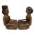 Mid-Century Balinese Hand-Carved Teakwood Kneeling Ceremonial Couple - A Pair For Sale