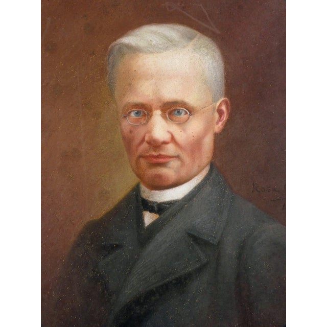 Rosa Catella, Portrait of a Man, 1891, Pastel on Paper, Framed For Sale - Image 11 of 18