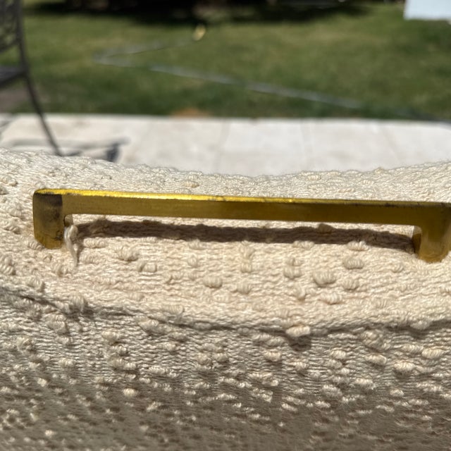 Mid-Century Modern Vintage Harvey Probber Attributed Lounge Chair With Brass Handle Pull For Sale - Image 3 of 12