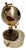 1960s Mid-Century Brass Spinning Music Box Globe Desktop Table Lighter by Windmill For Sale