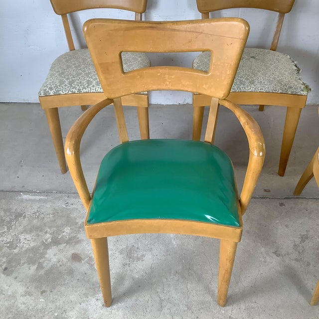 Mid 20th Century Vintage Heywood-Wakefield "Dog Bone" Dining Chairs - Set of 6 For Sale - Image 5 of 18
