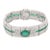 This is part of Chairish’s Fine Jewelry assortment. This Emerald Diamond Tennis Bracelet in 18K gold showcases 25...