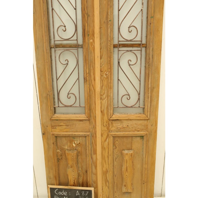 Late 19th Century Late 19th Century Double French Doors With Metal/Glass - a Pair For Sale - Image 5 of 5