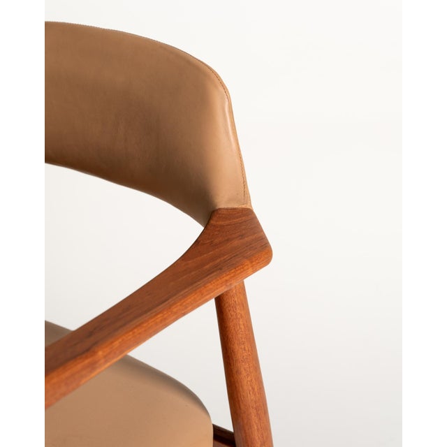Beige Vintage Scandinavian Teak Armchair, 1960s For Sale - Image 8 of 12