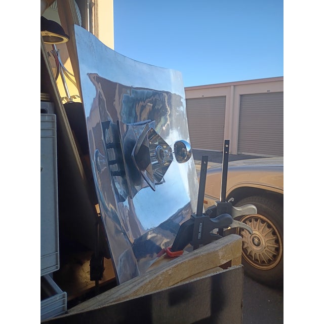Chrome Custom Made Wall /Ceiling Light Space Age Geometric For Sale - Image 8 of 8