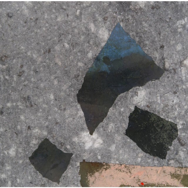 Stone Gray Contemporary Fine Art Abstract Painting Collage on Grey Handmade Paper by Casey R Klein For Sale - Image 8 of 10