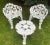 Mid 20th Century Mid 20th Century Exquisite Wrought Iron Victorian Style Grape Vine Leaf Settee, 2 Chairs and Table, 4 Pieces Excellent "Mint" Condition.. For Sale - Image 5 of 12