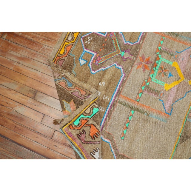 Late 20th Century Funky Turkish Kars Rug - 5'1" x 11'4" For Sale - Image 4 of 10