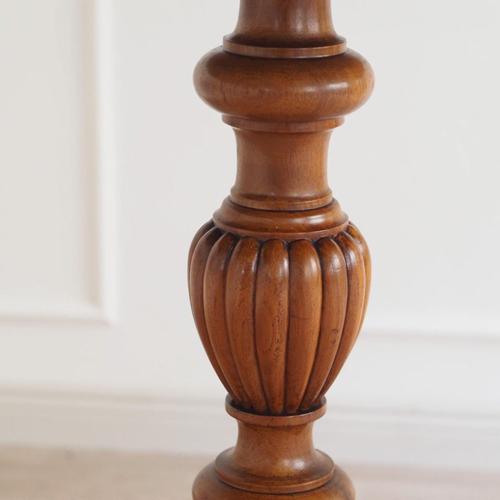Wood Antique French Louis Philippe Style Walnut Pedestal Table, 1850 For Sale - Image 7 of 8