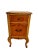 French Country Antique Nightstand Cabinet and Drawer Walnut Hand Carved French Country Style For Sale - Image 3 of 11