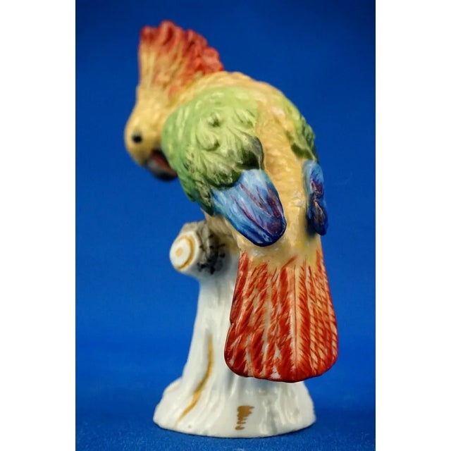 20th Century Porcelain Cockatoo Parrot Sculpture from Rudolstadt Volkstedt Manufacture, Germany For Sale - Image 10 of 18
