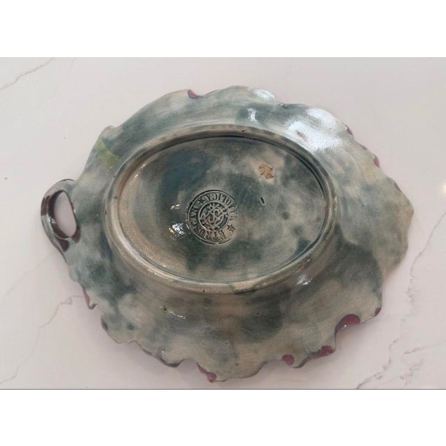 Antique 19th C. Etruscan Majolica Begonia Leaf Platter - Griffen, Smith & Hill For Sale In Rochester - Image 6 of 9