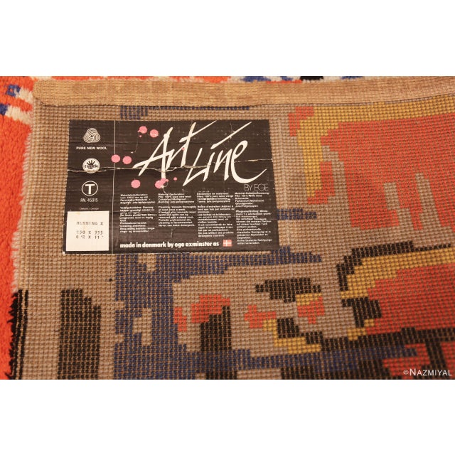 Silver Nazmiyal Collection Vintage "Running" Ege Art Rug For Sale - Image 8 of 8