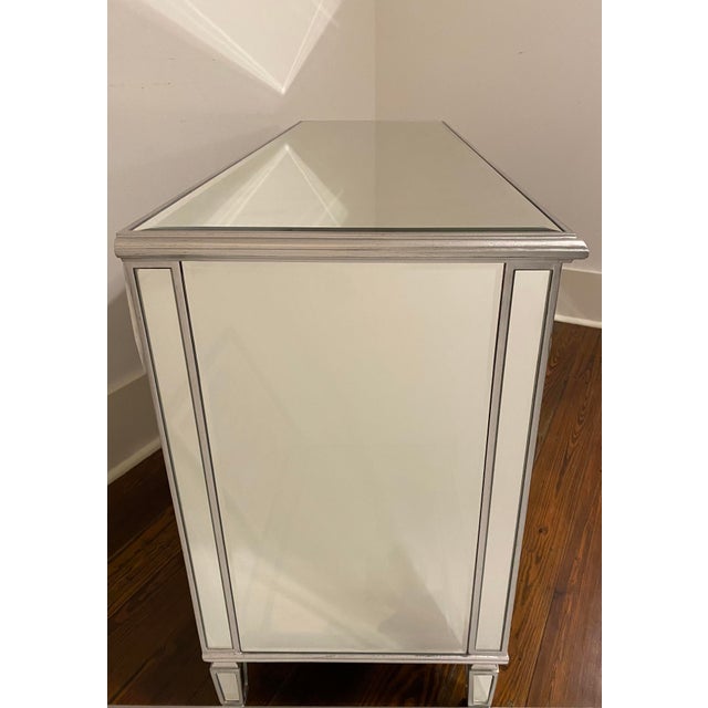 Contemporary Late 20th Century Hollywood Regency Mirrored Chest of Drawers For Sale - Image 3 of 10