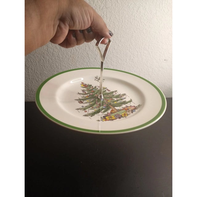 Ceramic Vintage Spode England Tidbit Platter For Sale - Image 7 of 8