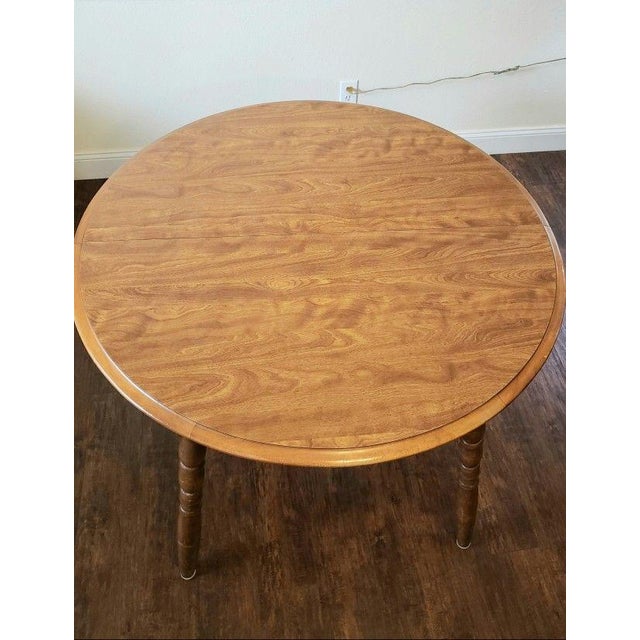Wood Vintage Mid-Century "Colonial Revival" Hard Rock Dining Suite - 7 Pieces For Sale - Image 7 of 10