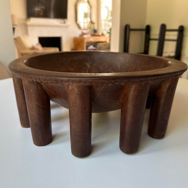 Vintage Hand Carved Kava Bowl 12 Legs From the South Pacific For Sale - Image 4 of 11