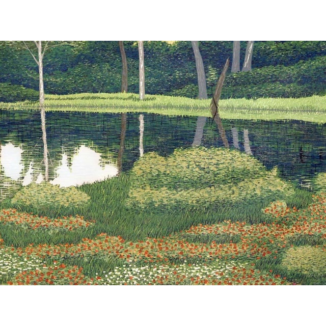 Paper Gordon Mortensen "River Birch" Signed Numbered Woodcut Art Print For Sale - Image 7 of 8