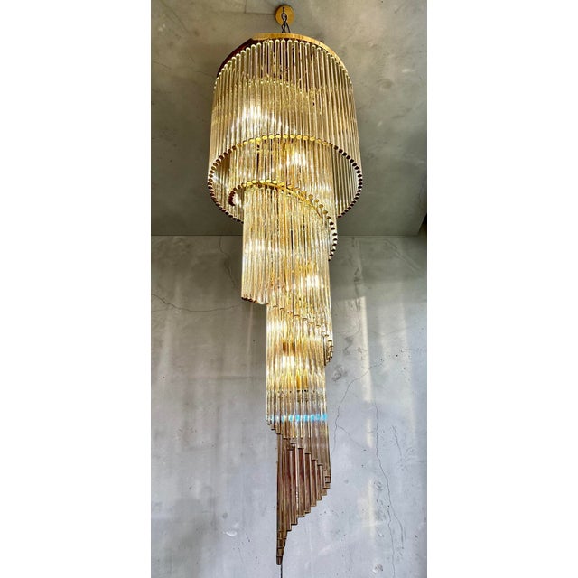 Metal Spiral Chandelier by Ernst Palme, 1960s For Sale - Image 7 of 9