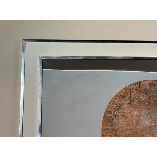 Brown 70's W. Knight Expressionist Abstract Painting, Framed For Sale - Image 8 of 13