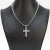 Silver David Yurman Sterling Silver 33mm Chevron Cross Pendant & Diamonds Necklace For Sale - Image 8 of 18