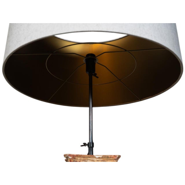 Traditional Antique Column Floor Lamp For Sale - Image 3 of 5