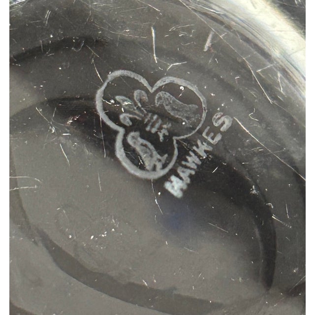 1970s Vintage Hawkes Clear Crystal Footed Centerpiece For Sale - Image 5 of 7