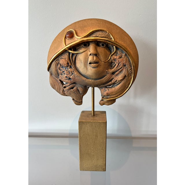 Mid-Century Modern 1970s Terracotta sculpture signed Jean-Claude Vanhaecke For Sale - Image 3 of 10
