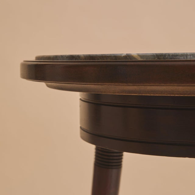 Wood 20th Century French Marbe Guéridon Accent Table For Sale - Image 7 of 12