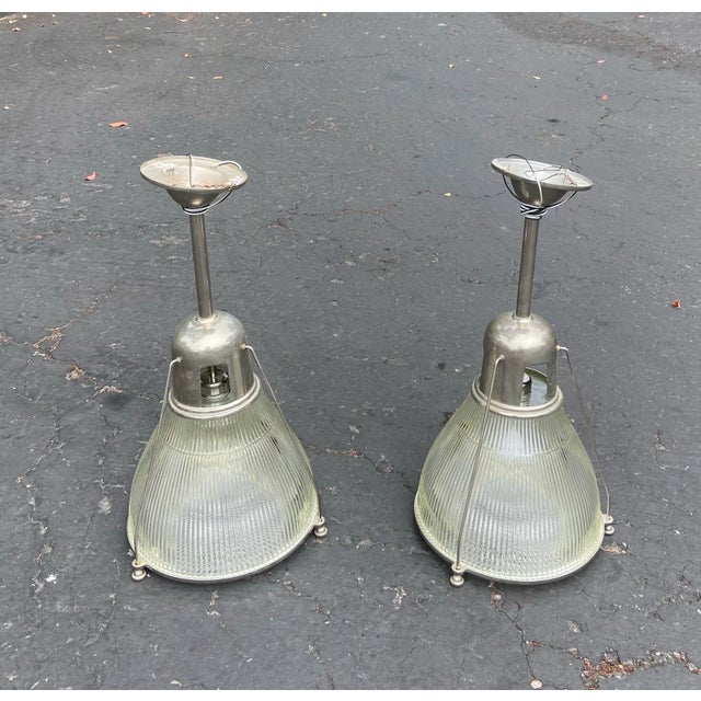 Industrial Contemporary Hudson Vallery Haverhill Industrial Style Pendant Lights - Set of 2 For Sale - Image 3 of 10