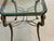 Vintage Solid Brass and Ogee Edge Thick Glass Table For Sale - Image 12 of 12