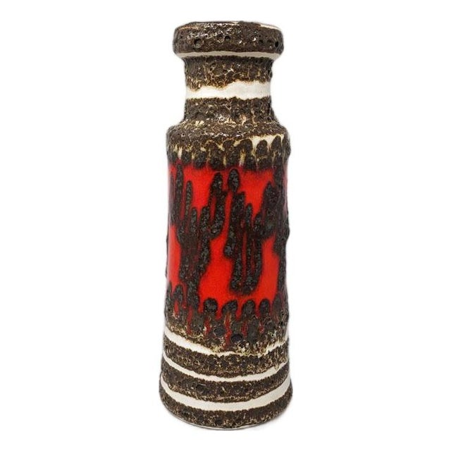 Black Large Fat Lava Vase from Scheurich, 1970s For Sale - Image 8 of 8