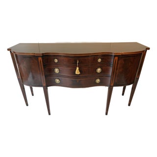 Bench Made Mahogany Inlayed Sideboard For Sale
