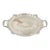 Antique English Victorian Silver Plated Ornate Oval Serving Platter Bar Tray For Sale