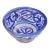 Late 19th Century Blue-Patterned Moroccan Ceramic Decorative Bowl For Sale