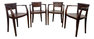 Vintage Art Deco Armchairs, 1920s, Set of 4