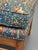 Vintage Upholstered Waverly Fabric "Persia" Ottoman With Turned Wooden Legs For Sale - Image 4 of 12