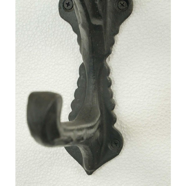 Set Of 8 Large Cast Iron Harness Hooks - 7.5" Long, Heavy Duty Wall Hooks For Coats & Hats