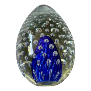 The Glass Eye Studio Paperweight 1990 Mt. Saint Helens Art Glass Signed